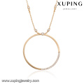 43423 Wholesale high-end lady jewelry simple design hoop pendant necklace